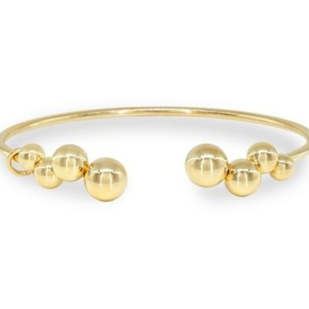 Clustered Spheres Open Bangle